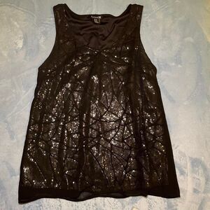Forever 21 Black sequin tank top
